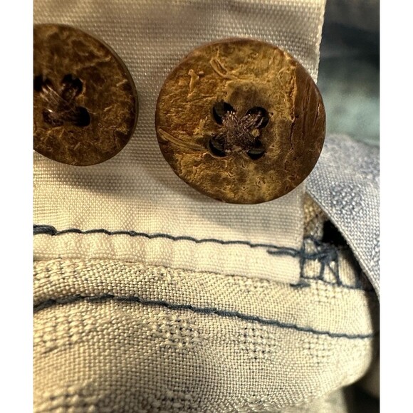 Tommy Bahama Shirt Mens Sz L Blue Green Geometric Plaid 100% Silk Camp Short SL - Picture 10 of 10